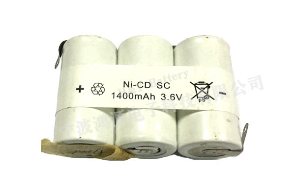 3.6V,1400mAh, Ni-Cd battery